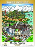 Charles Fazzino 3D Art Charles Fazzino 3D Art NFL: Super Bowl 50: San Francisco (Poster) - Signed
